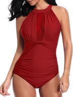 👙 buykud women's v neckline monokini swimsuit: swimwear fashion in swimsuits & cover ups logo