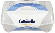🧻 cottonelle fresh flushable moist wipes: pop-up tub, 3-pack, 126 wipes total with aloe vera & vitamin e - convenient and hygienic personal care solution logo