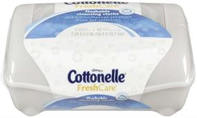 img 3 attached to 🧻 Cottonelle Fresh Flushable Moist Wipes: Pop-up Tub, 3-Pack, 126 Wipes Total with Aloe Vera & Vitamin E - Convenient and Hygienic Personal Care Solution
