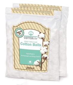 img 4 attached to Cotton Too Triple Size 200 Count 100% Cotton Balls, 2 Pack - Soft and Absorbent for Your Skincare Routine