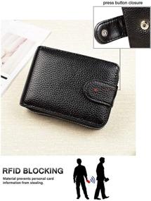 img 1 attached to 👜 Enhance Your Style and Security with BISON DENIM Leather Blocking Organizer