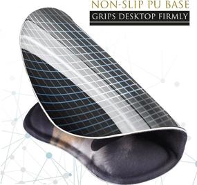 img 1 attached to 🖱️ MROCO Ergonomic Gel Mouse Pad with Wrist Rest - Comfortable Computer Mouse Pad for Laptop with Pain Relief Support - Office & Home Mousepad - 9.4 x 8.1 in size - Great Dane Theme