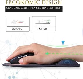 img 2 attached to 🖱️ MROCO Ergonomic Gel Mouse Pad with Wrist Rest - Comfortable Computer Mouse Pad for Laptop with Pain Relief Support - Office & Home Mousepad - 9.4 x 8.1 in size - Great Dane Theme