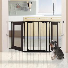 img 1 attached to Dreambaby Denver Adapta Baby Safety Gate Barrier for Stairs and Wide Areas - L2060BB - 29 Inch Mesh Gate