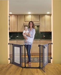img 4 attached to Dreambaby Denver Adapta Baby Safety Gate Barrier for Stairs and Wide Areas - L2060BB - 29 Inch Mesh Gate