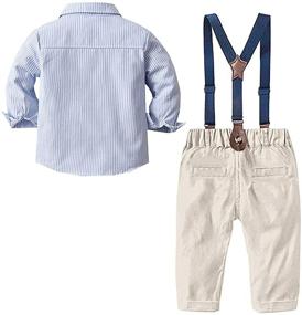 img 3 attached to 👕 Toddlers Boys' Clothes Sleeves Suspender Clothing & Sets - Perfect Fashion for Little Trendsetters