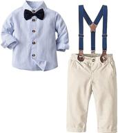 👕 toddlers boys' clothes sleeves suspender clothing & sets - perfect fashion for little trendsetters logo