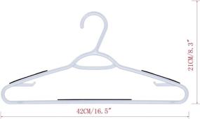 img 3 attached to 👕 AzxecVcer 30 PC Plastic Hangers - Non-Slip Clothes Hangers for Dresses, Blouses, Pants, Shirts, Ties, Scarves, Sweaters - 30 Pack