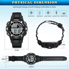 img 2 attached to 🕒 CakCity Kid Sport Waterproof Watches LED Backlight Digital Electronic Wrist Watch Alarm Stopwatch, Military Style for Boys and Girls of All Ages