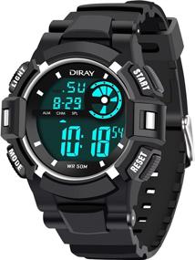 img 4 attached to 🕒 CakCity Kid Sport Waterproof Watches LED Backlight Digital Electronic Wrist Watch Alarm Stopwatch, Military Style for Boys and Girls of All Ages