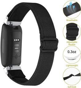 img 2 attached to Браслеты FitTurn совместимые с Fitbit Inspire 2/ Inspire HR/Inspire/Ace 2 эластичный регулируемый браслет стягивается мягкий ремешок браслеты на запястье аксессуары запасные браслеты для мужчин женщин девочек… забота о здоровье и релаксация