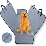 🐶 nestroad dog car seat cover for back seat, gray - waterproof & scratchproof, hammock design for dogs backseat protection - 600d heavy duty dog seat cover for cars, trucks, and suvs (53"×57") logo