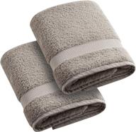 🛀 premium silver-gray hand towel set, (20 x 30 inches) – 100% long-staple cotton – ultra soft/plush/thick – highly absorbent – luxurious hotel quality – set of 2 logo