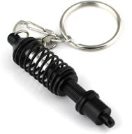 maycom creative hot auto part model coilover shock absorber keychain keyring key chain ring keyfob (black) logo