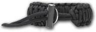 🐍 bison designs cobra pattern flint and knife paracord survival bracelet - black (adjustable) - premium outdoor gear for emergencies логотип