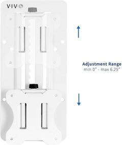 img 2 attached to 🖥️ Enhance Ergonomics with VIVO Height Adjustable VESA Adapter – Perfect for 13 to 27 inch Monitor, Individual Screen Bracket Kit in White, STAND-VAD3W