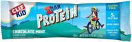 organic clif kid zbar - protein granola bars - chocolate mint flavor - non-gmo - lunch box snacks (1.27 oz energy bars, 5 ct) logo