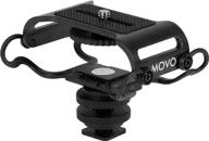 🎙️ movo smm5-b universal microphone and portable recorder shock mount - compatible with zoom h1n, h2n, h4n, h5, h6, tascam dr-40x, dr-05x, dr-07x and more - easy 1/4" mounting (black) logo