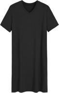 👕 latuza viscose nightshirt: comfortable lightgray men's sleepwear & lounge shirt logo