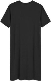 img 3 attached to 👕 Latuza Viscose Nightshirt: Comfortable LightGray Men's Sleepwear & Lounge Shirt