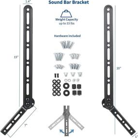 img 2 attached to 📺 VIVO Manual Flat Ceiling TV Mount with Universal Sound Bar Bracket - Fits 23 to 55 inch Screens - TV and Soundbar Mount Combo