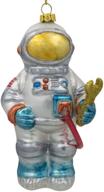 5-inch astronaut in open space glass christmas ornament by bestpysanky логотип