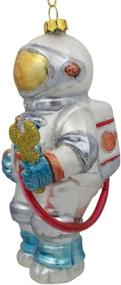 img 3 attached to 5-Inch Astronaut in Open Space Glass Christmas Ornament by BestPysanky