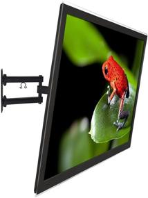 img 3 attached to Mount-It! Full Motion TV Wall Mount Bracket - Swivel, Tilt, Articulating for 📺 26-55 Inch Flat Screen TVs - Extended Arm up to 17-Inch - 77lb Capacity (Black)