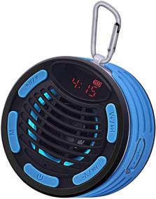 img 4 attached to 🔊 SZGMJIA IPX7 Waterproof Portable Shower Wireless Speaker with LED Display, FM Radio, Suction Cup, RGB Colorful LED Light, TWS, Loud Stereo Sound for Pool Beach Home Party Travel - Bluetooth Speaker