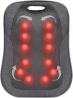 🔥 portable shiatsu back massager with heat - adjustable massage cushion for home/office use - ideal gifts for women and men logo