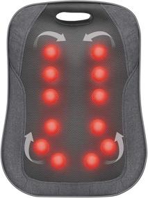 img 4 attached to 🔥 Portable Shiatsu Back Massager with Heat - Adjustable Massage Cushion for Home/Office Use - Ideal Gifts for Women and Men