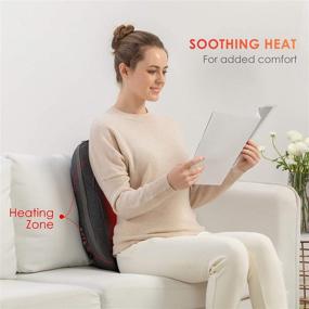 img 2 attached to 🔥 Portable Shiatsu Back Massager with Heat - Adjustable Massage Cushion for Home/Office Use - Ideal Gifts for Women and Men