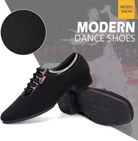 img 3 attached to DKZSYIM Men's Latin Dance Shoes: Elevate Your Performance with Professional Ballroom Tango Waltz Dance Shoes