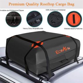 img 2 attached to 🚗 ECWKVN Car Rooftop Cargo Carrier Bag: 20 Cubic Ft Waterproof with 6 Reinforced Straps + Storage Bag - Heavy Duty Roof Cargo Luggage Bag for All Vehicles with/Without Racks