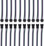 💡 btf-lighting 10 pairs female/male 4pin sm jst 15cm cable connectors for rgb 5050 3528 ws2801 apa02 led strips логотип