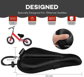 img 3 attached to 🚴 ANZOME Kids Gel Bike Seat Cushion Cover: Comfortable Memory Foam Pad for Boys & Girls Bicycle Seats - Water & Dust Resistant, Small Size