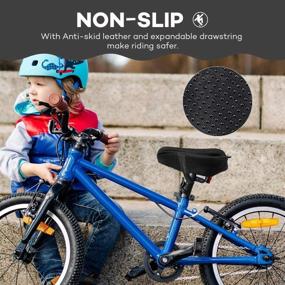 img 1 attached to 🚴 ANZOME Kids Gel Bike Seat Cushion Cover: Comfortable Memory Foam Pad for Boys & Girls Bicycle Seats - Water & Dust Resistant, Small Size