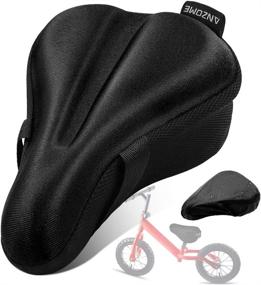 img 4 attached to 🚴 ANZOME Kids Gel Bike Seat Cushion Cover: Comfortable Memory Foam Pad for Boys & Girls Bicycle Seats - Water & Dust Resistant, Small Size