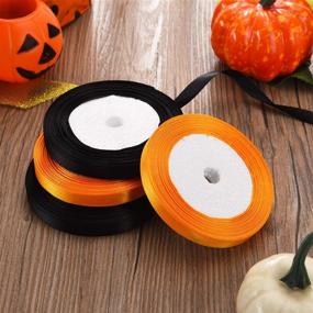 img 2 attached to 🎃 Black Orange Wide Halloween Ribbon Wrapping