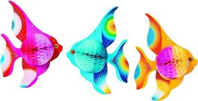 img 1 attached to Hanging Tissue Fish Decorations (6 pc) for Sea Adventure 🧻 Themed Parties or Decor in Home, School or Office - Fun Express