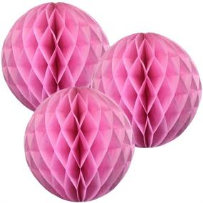 img 4 attached to 🎀 Just Artifacts Tissue Paper Honeycomb Ball (Set of 3, 8inch, Baby Pink) - Explore More Color & Size Options!