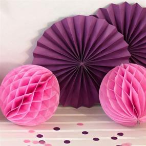 img 2 attached to 🎀 Just Artifacts Tissue Paper Honeycomb Ball (Set of 3, 8inch, Baby Pink) - Explore More Color & Size Options!