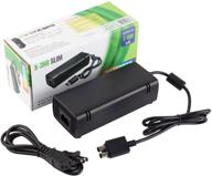💡 black xbox 360 slim power supply cord ac adapter charger | vseer replacement brick with auto voltage 100-240v & cable логотип