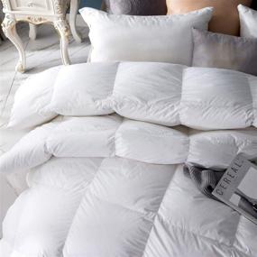 img 2 attached to 🛏️ Twin Size WarmKiss All Goose Down Comforter - 100% Egyptian Cotton, 400TC Duvet Insert, White Heavyweight (68x90, Twin)