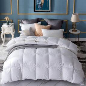 img 4 attached to 🛏️ Twin Size WarmKiss All Goose Down Comforter - 100% Egyptian Cotton, 400TC Duvet Insert, White Heavyweight (68x90, Twin)