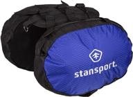 🐾 stansport dog saddle bag, blue/black trim, 13" length x 10" width logo