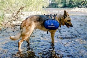 img 2 attached to 🐾 Stansport Dog Saddle Bag, Blue/Black Trim, 13" Length x 10" Width