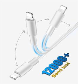 img 1 attached to 🔌 High-Quality 3 Pack Apple MFi Certified iPhone Charger Cable 10ft - Fast Charging & Extended Reach - Compatible with iPhone 12/11/Pro/Max/X/XS/XR/XS Max/8/7/6/5S/SE
