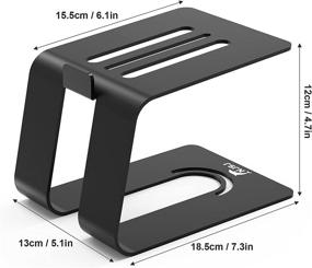 img 3 attached to 🔊 NJSJ Universal Desktop Speaker Stands - Pair, Ideal for Small & Medium Bookshelf Speakers/Sound System Monitors/Computer Speaker. Non-Slip, Anti-Vibration Rubber Pads Included.