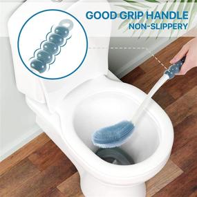 img 1 attached to 🚽 AIExpectoX Bathroom Set: Toilet Brush and Holder Kit - Toilet Bowl Cleaner, Scrubber, Flat Cleaning Brush - Complete Toilet Bowl Cleaning Supplies